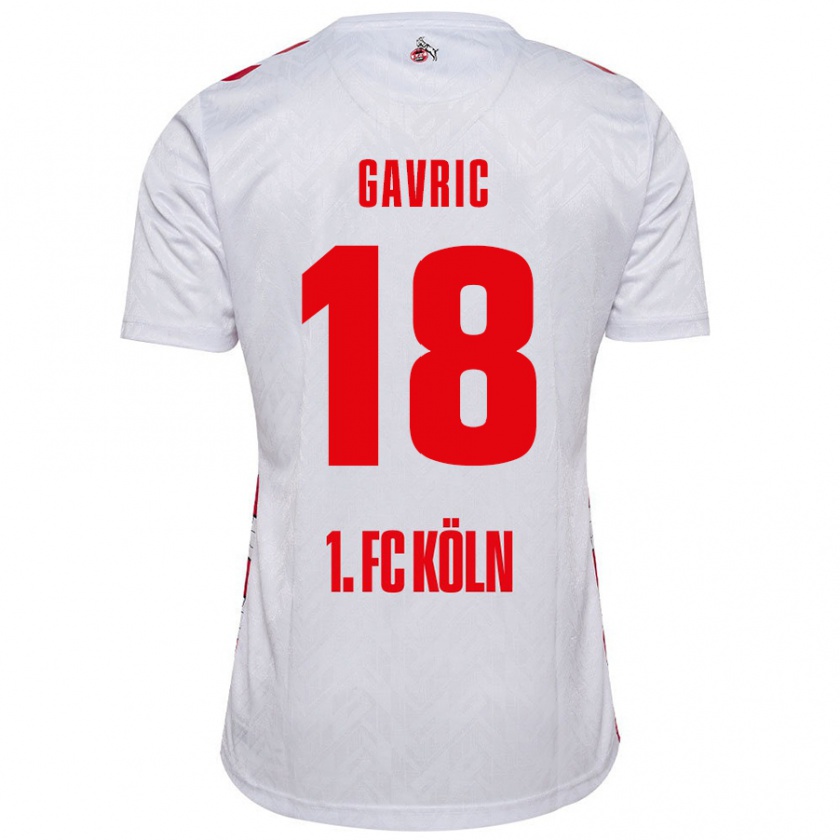 Kandiny Kinder Andrea Gavrić #18 Weiß Rot Heimtrikot Trikot 2024/25 T-Shirt