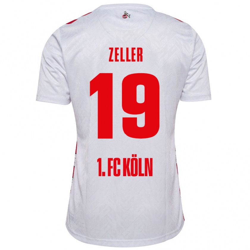 Kandiny Kinder Dóra Zeller #19 Weiß Rot Heimtrikot Trikot 2024/25 T-Shirt