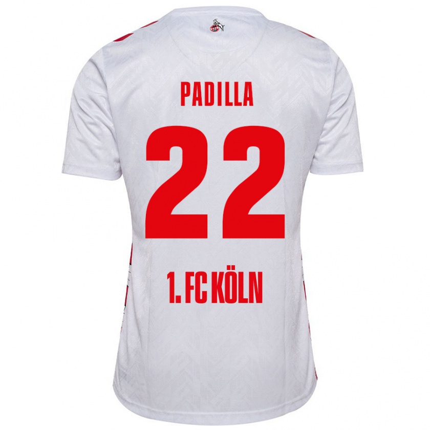 Kandiny Kinder Natalia Padilla #22 Weiß Rot Heimtrikot Trikot 2024/25 T-Shirt