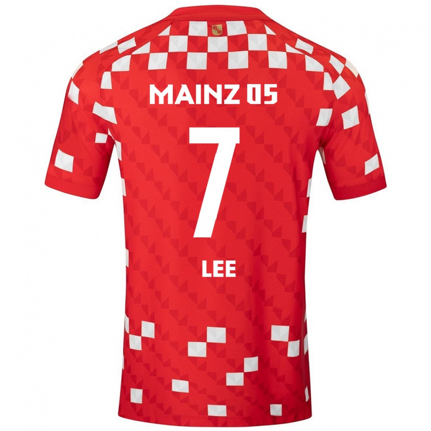 Kandiny Kinder Jae-Sung Lee #7 Weiß Rot Heimtrikot Trikot 2024/25 T-Shirt