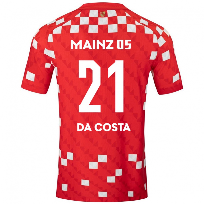 Kandiny Kinder Danny Da Costa #21 Weiß Rot Heimtrikot Trikot 2024/25 T-Shirt