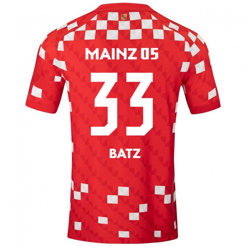 Kandiny Kinder Daniel Batz #33 Weiß Rot Heimtrikot Trikot 2024/25 T-Shirt