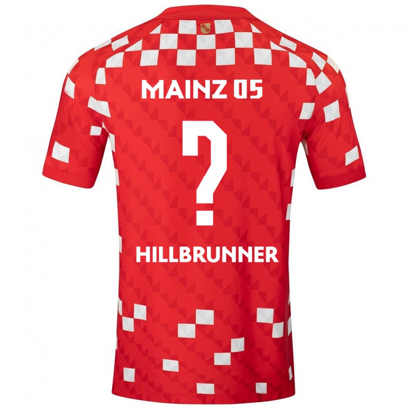 Kandiny Kinder Fynn Hillbrunner #0 Weiß Rot Heimtrikot Trikot 2024/25 T-Shirt