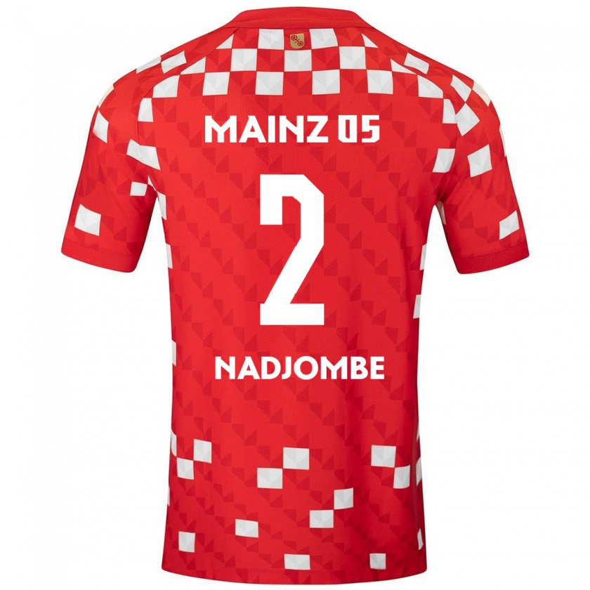 Kandiny Kinder Jean-Marie Nadjombe #2 Weiß Rot Heimtrikot Trikot 2024/25 T-Shirt