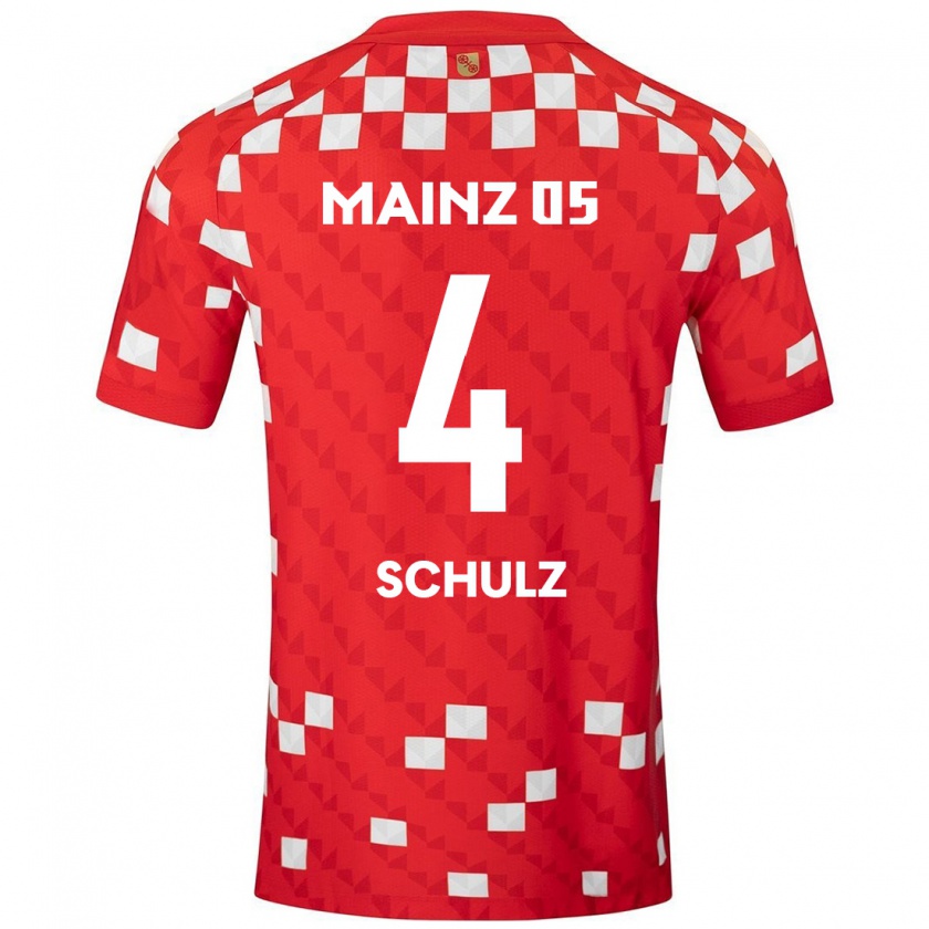 Kandiny Kinder Philipp Schulz #4 Weiß Rot Heimtrikot Trikot 2024/25 T-Shirt