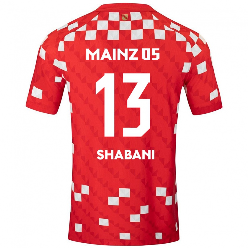 Kandiny Kinder Eniss Shabani #13 Weiß Rot Heimtrikot Trikot 2024/25 T-Shirt