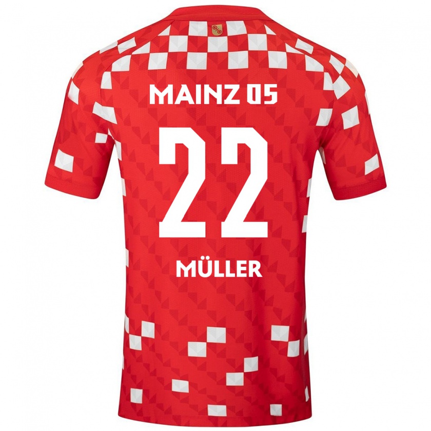 Kandiny Kinder Tim Müller #22 Weiß Rot Heimtrikot Trikot 2024/25 T-Shirt