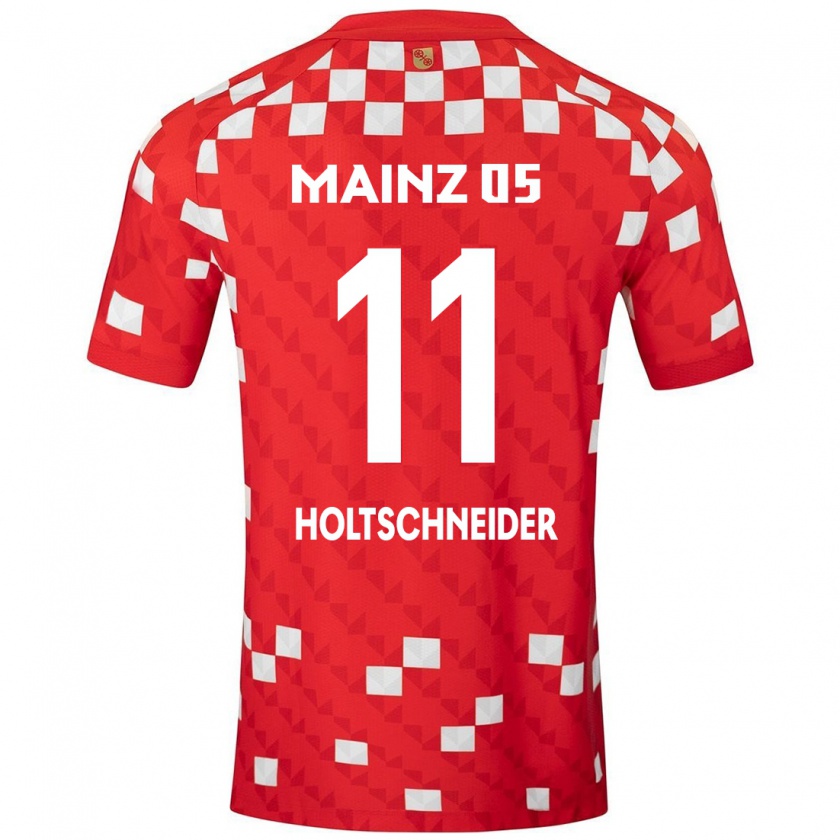 Kandiny Kinder Hannah Holtschneider #11 Weiß Rot Heimtrikot Trikot 2024/25 T-Shirt