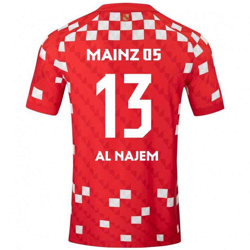 Kandiny Kinder Salma Al Najem #13 Weiß Rot Heimtrikot Trikot 2024/25 T-Shirt