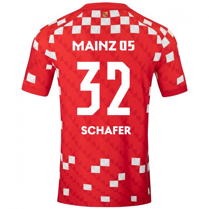 Kandiny Kinder Ann-Christin Schäfer #32 Weiß Rot Heimtrikot Trikot 2024/25 T-Shirt