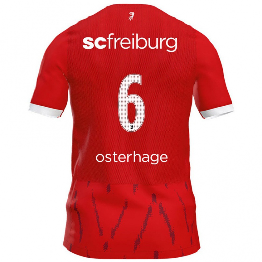 Kandiny Kinder Patrick Osterhage #6 Rot Heimtrikot Trikot 2024/25 T-Shirt