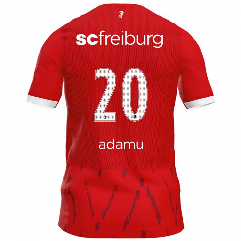 Kandiny Kinder Junior Adamu #20 Rot Heimtrikot Trikot 2024/25 T-Shirt