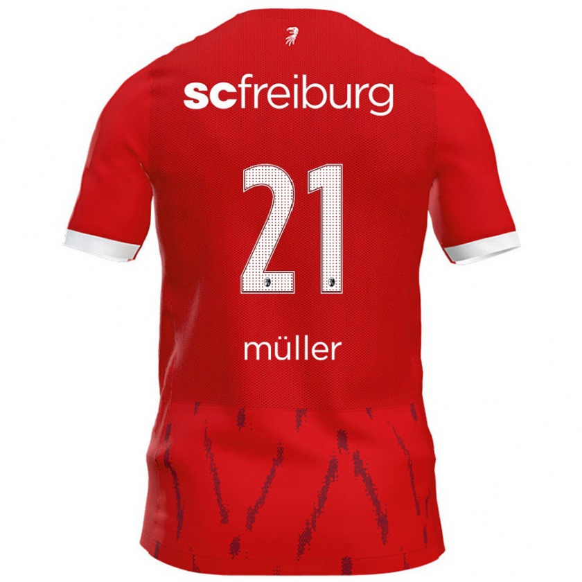 Kandiny Kinder Florian Müller #21 Rot Heimtrikot Trikot 2024/25 T-Shirt