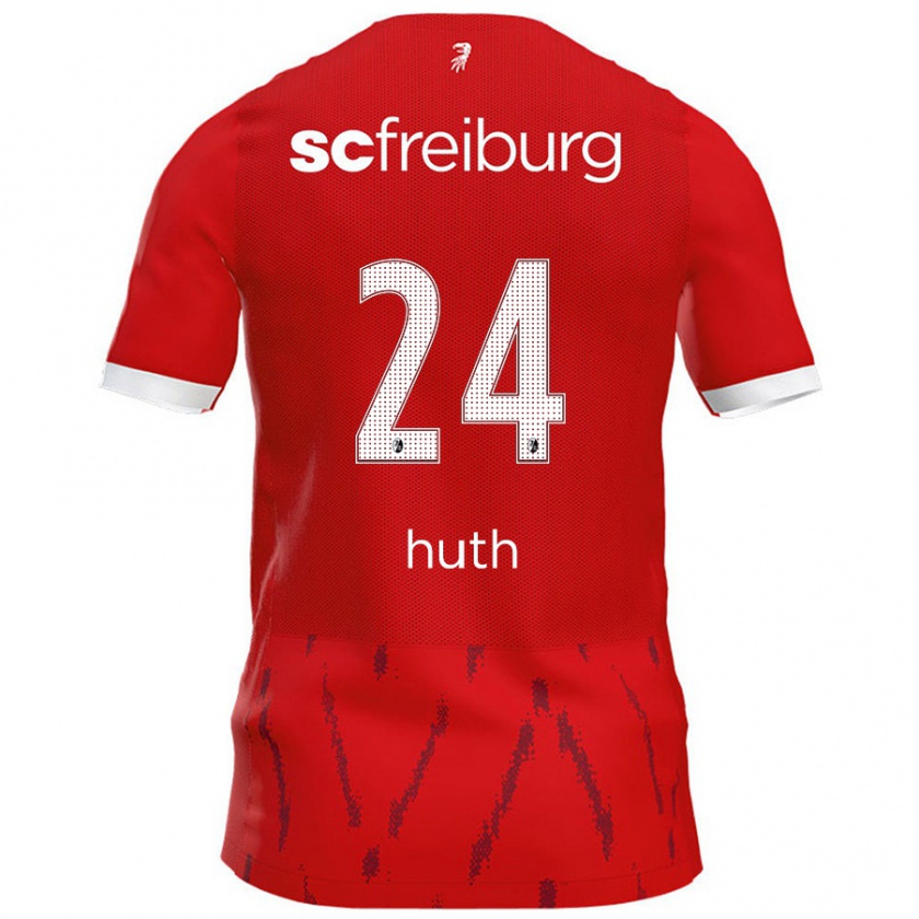 Kandiny Kinder Jannik Huth #24 Rot Heimtrikot Trikot 2024/25 T-Shirt