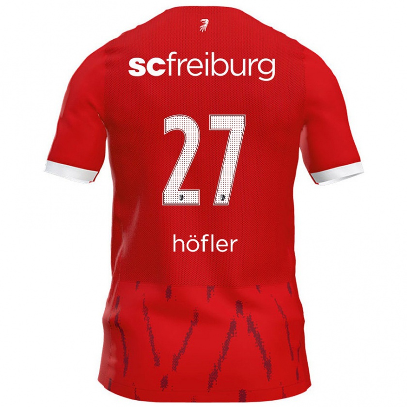 Kandiny Kinder Nicolas Höfler #27 Rot Heimtrikot Trikot 2024/25 T-Shirt