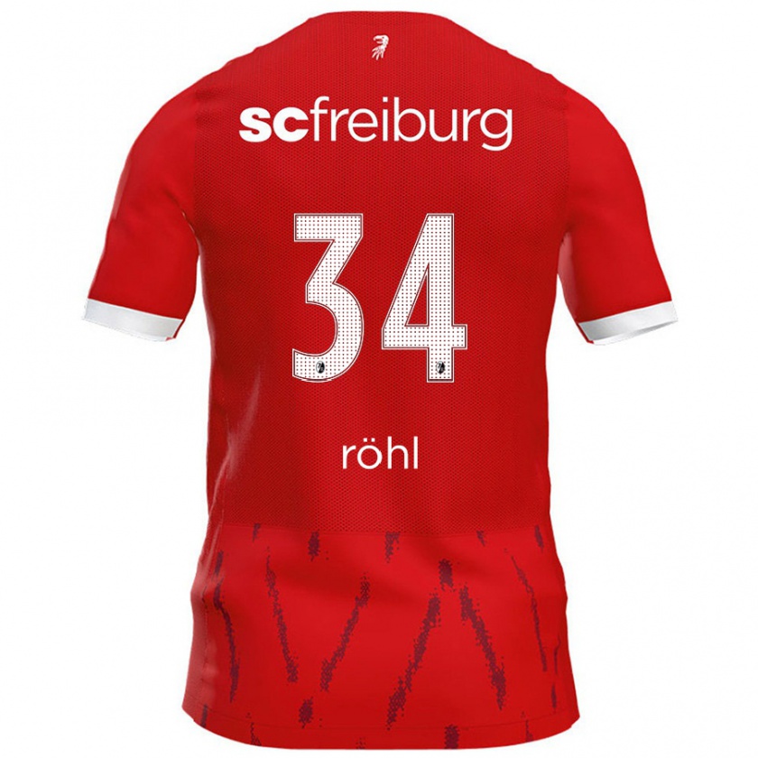 Kandiny Kinder Merlin Röhl #34 Rot Heimtrikot Trikot 2024/25 T-Shirt