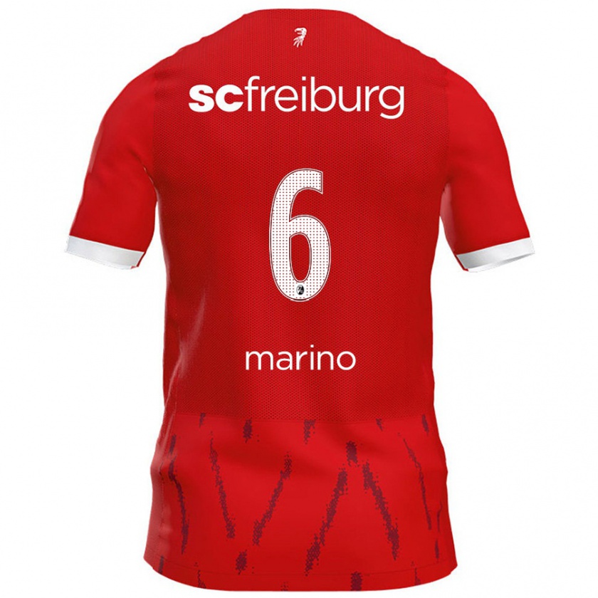 Kandiny Kinder Luca Marino #6 Rot Heimtrikot Trikot 2024/25 T-Shirt