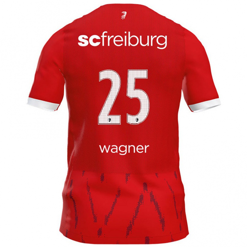 Kandiny Kinder Noah Wagner #25 Rot Heimtrikot Trikot 2024/25 T-Shirt