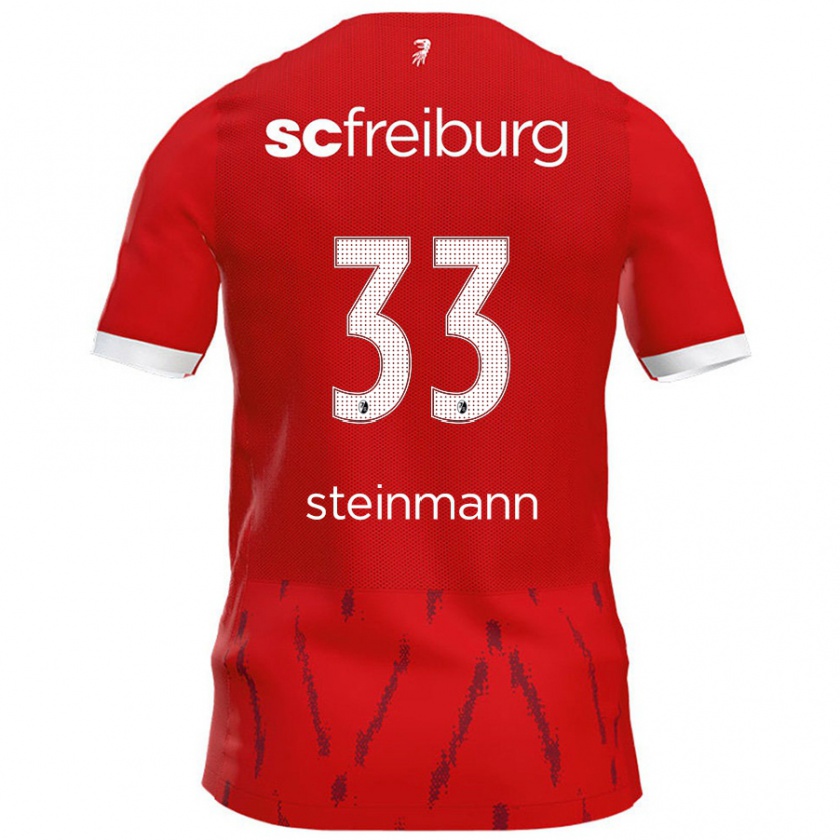 Kandiny Kinder Karl Steinmann #33 Rot Heimtrikot Trikot 2024/25 T-Shirt