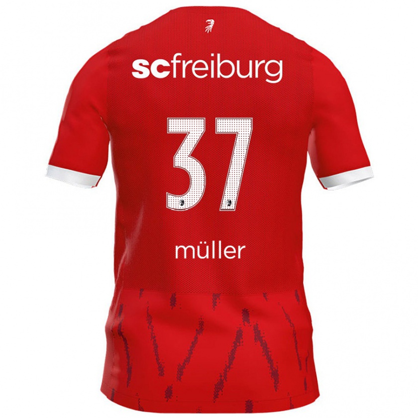 Kandiny Kinder Ruben Müller #37 Rot Heimtrikot Trikot 2024/25 T-Shirt