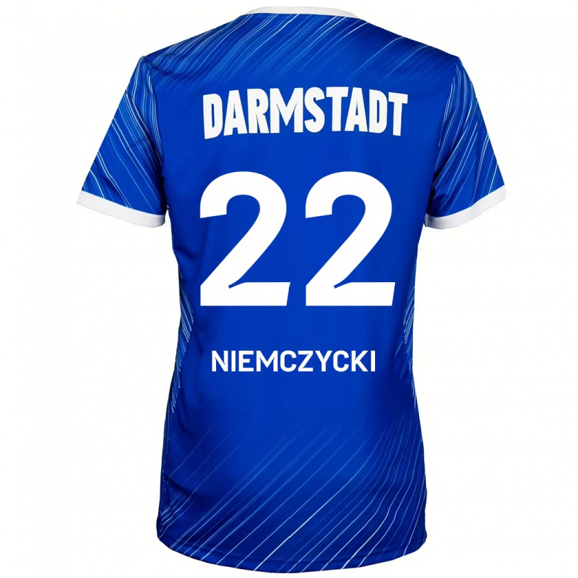 Kandiny Kinder Karol Niemczycki #22 Blau Weiß Heimtrikot Trikot 2024/25 T-Shirt