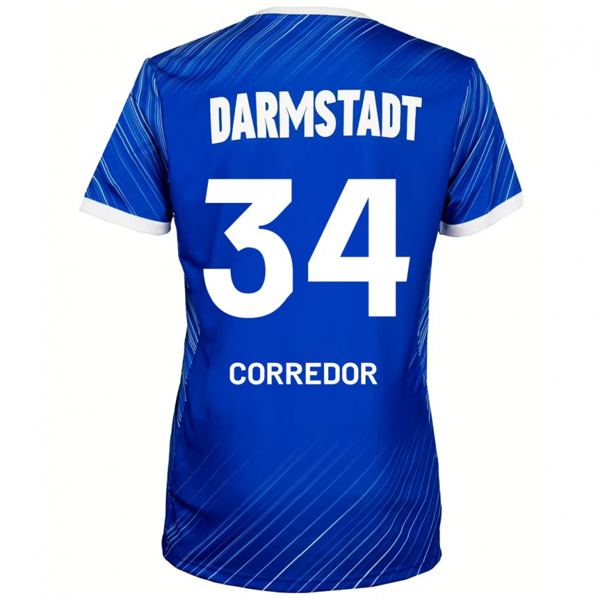 Kandiny Kinder Killian Corredor #34 Blau Weiß Heimtrikot Trikot 2024/25 T-Shirt