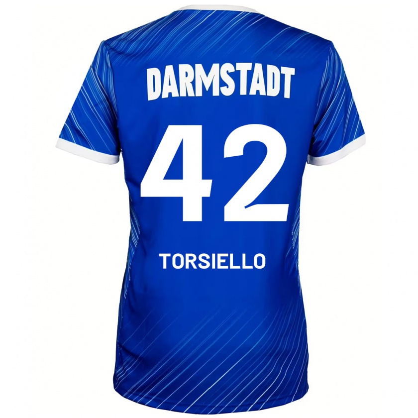 Kandiny Kinder Fabio Torsiello #42 Blau Weiß Heimtrikot Trikot 2024/25 T-Shirt