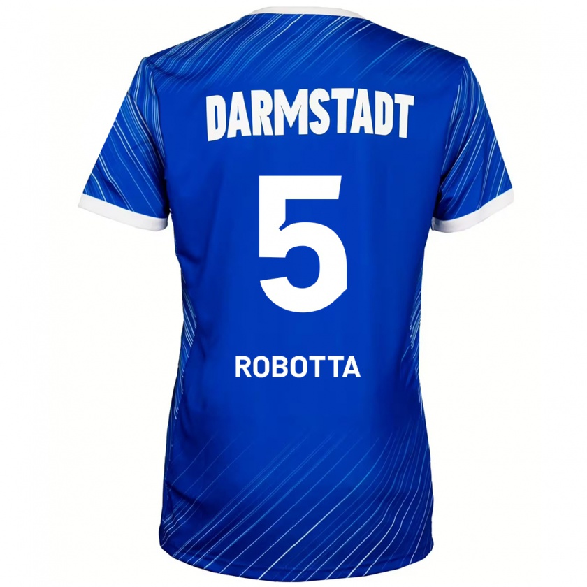 Kandiny Kinder Maurizio Robotta #5 Blau Weiß Heimtrikot Trikot 2024/25 T-Shirt