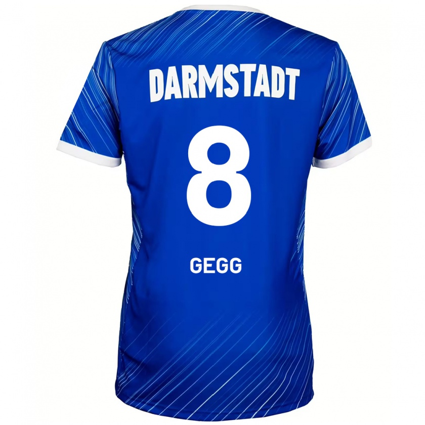 Kandiny Kinder Samir Gegg #8 Blau Weiß Heimtrikot Trikot 2024/25 T-Shirt