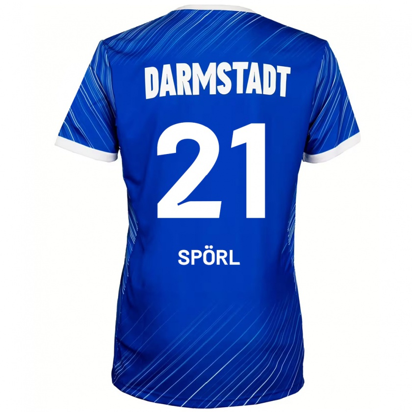 Kandiny Kinder Luca Spörl #21 Blau Weiß Heimtrikot Trikot 2024/25 T-Shirt