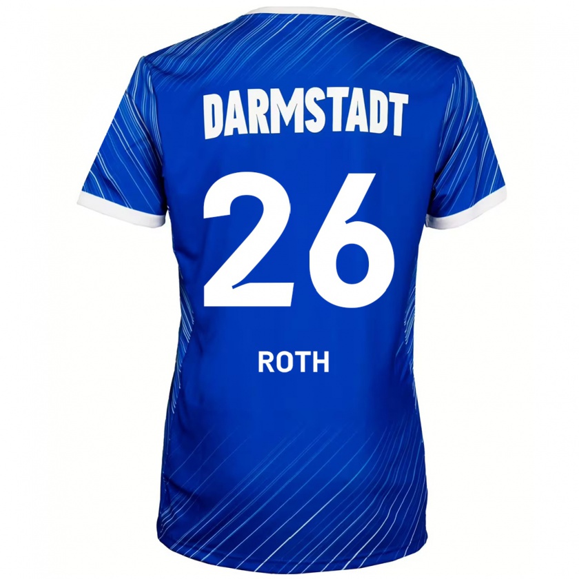 Kandiny Kinder Maximilian Roth #26 Blau Weiß Heimtrikot Trikot 2024/25 T-Shirt