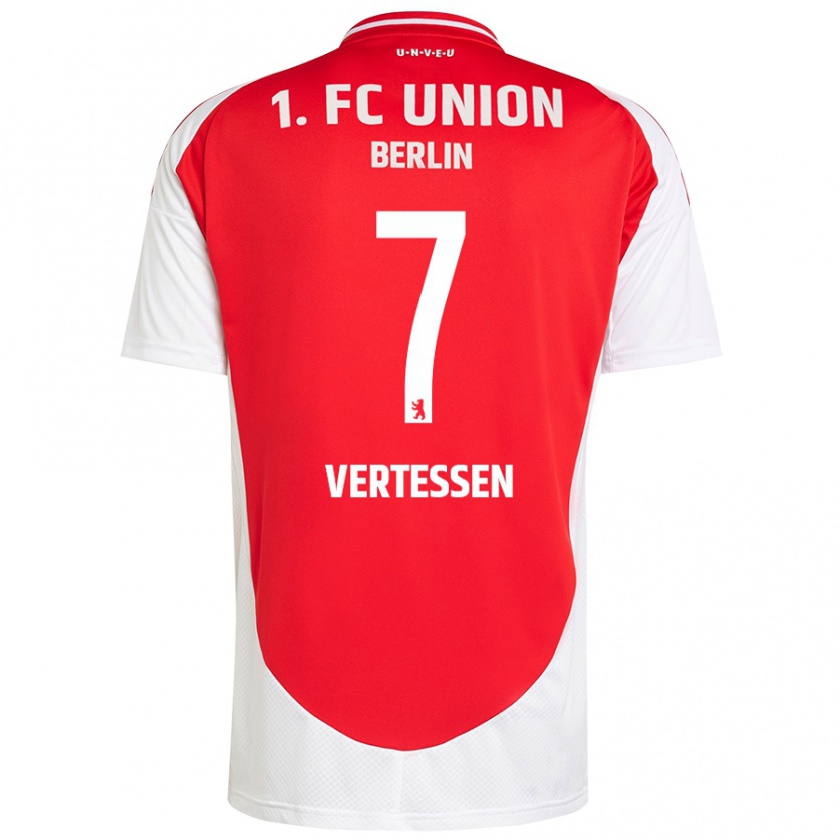 Kandiny Kinder Yorbe Vertessen #7 Rot Weiß Heimtrikot Trikot 2024/25 T-Shirt