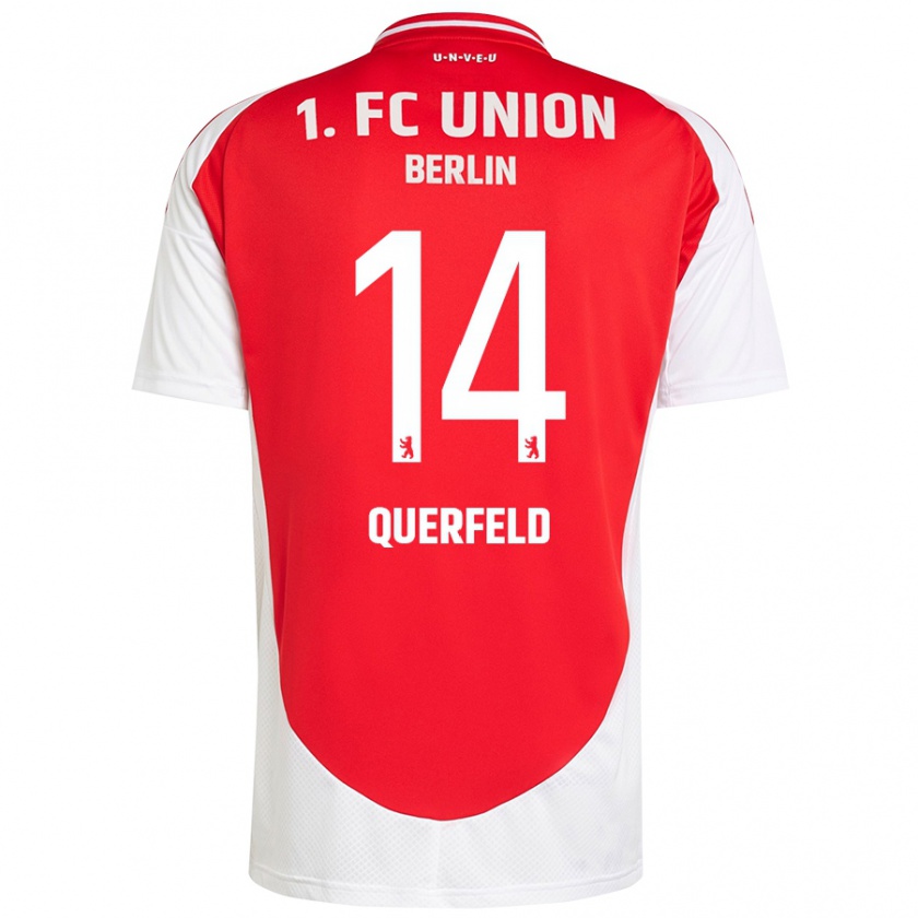 Kandiny Kinder Leopold Querfeld #14 Rot Weiß Heimtrikot Trikot 2024/25 T-Shirt