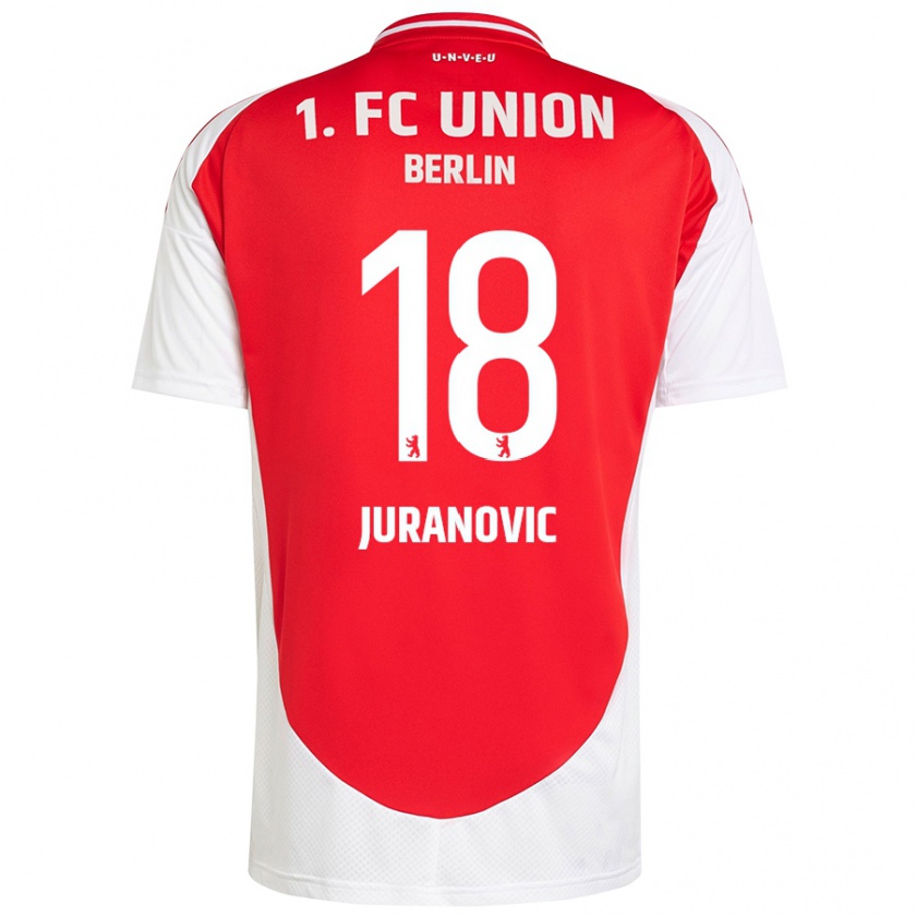 Kandiny Kinder Josip Juranovic #18 Rot Weiß Heimtrikot Trikot 2024/25 T-Shirt