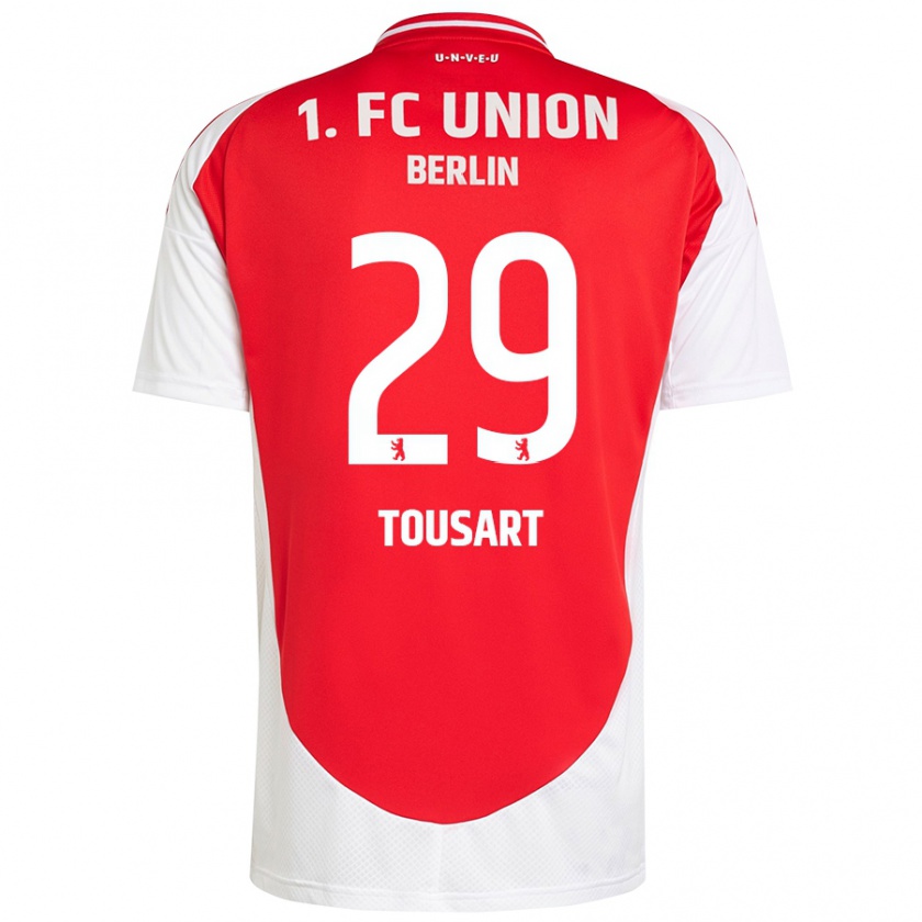 Kandiny Kinder Lucas Tousart #29 Rot Weiß Heimtrikot Trikot 2024/25 T-Shirt