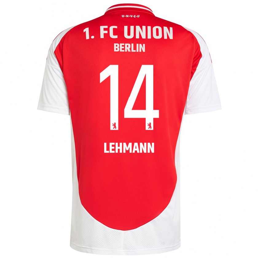 Kandiny Kinder Noah Lehmann #14 Rot Weiß Heimtrikot Trikot 2024/25 T-Shirt