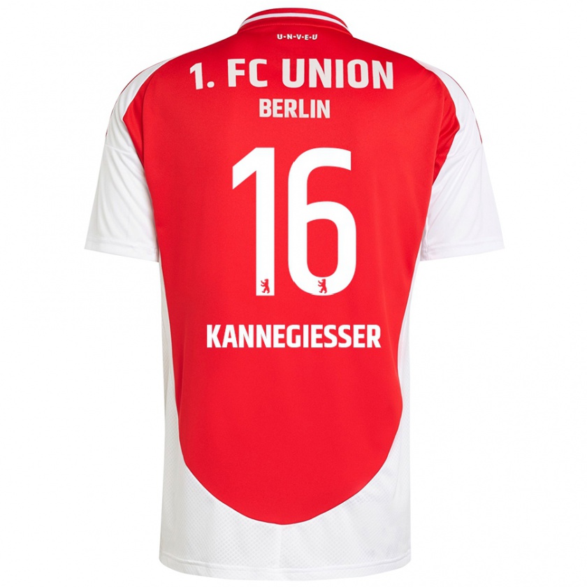 Kandiny Kinder Tom Kannegießer #16 Rot Weiß Heimtrikot Trikot 2024/25 T-Shirt