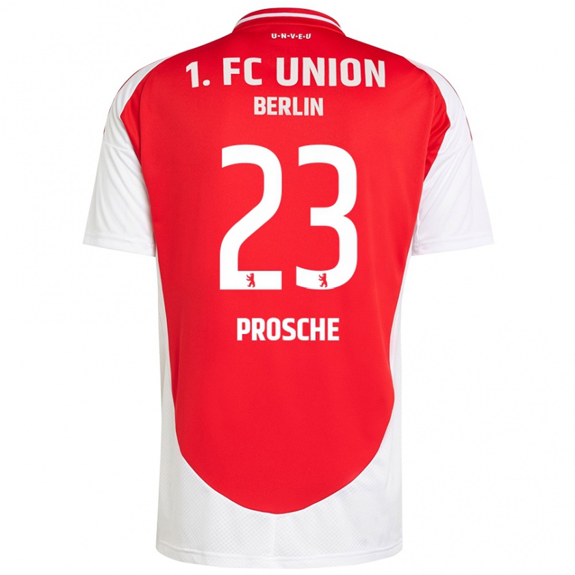 Kandiny Kinder Leon Prosche #23 Rot Weiß Heimtrikot Trikot 2024/25 T-Shirt