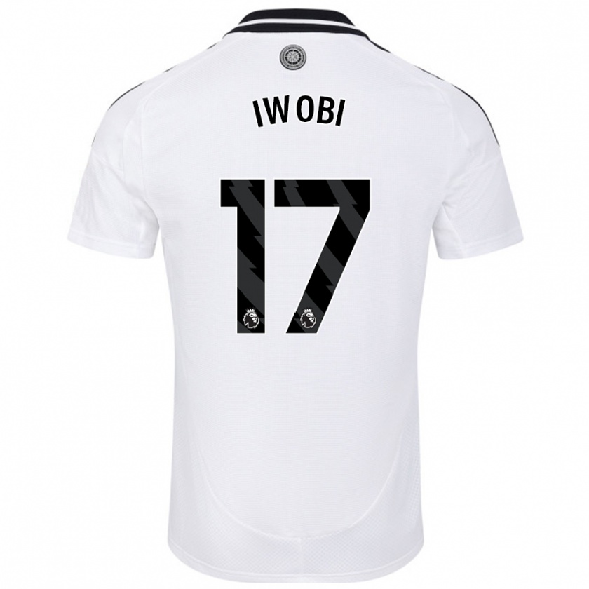 Kandiny Kinder Alex Iwobi #17 Weiß Heimtrikot Trikot 2024/25 T-Shirt