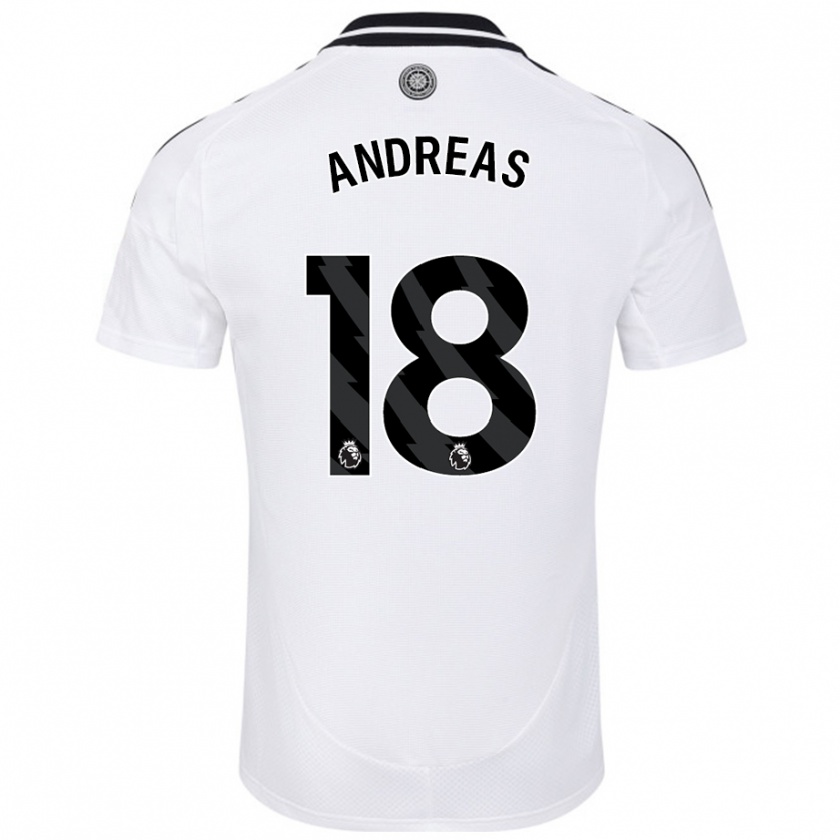 Kandiny Kinder Andreas Pereira #18 Weiß Heimtrikot Trikot 2024/25 T-Shirt