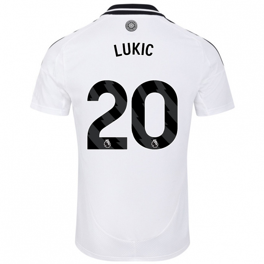 Kandiny Kinder Saša Lukić #20 Weiß Heimtrikot Trikot 2024/25 T-Shirt