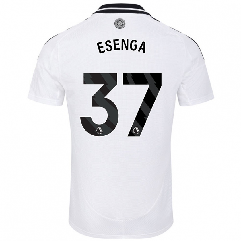 Kandiny Kinder Jonathan Esenga #37 Weiß Heimtrikot Trikot 2024/25 T-Shirt