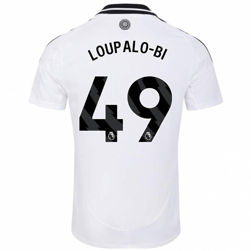 Kandiny Kinder Aaron Loupalo-Bi #49 Weiß Heimtrikot Trikot 2024/25 T-Shirt