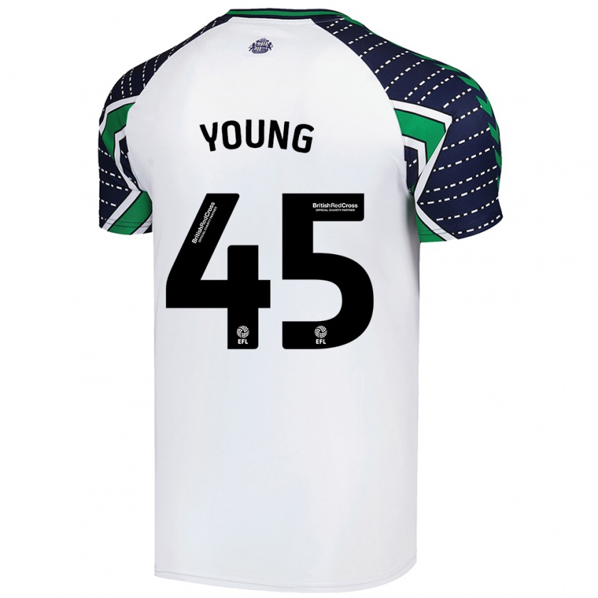 Kandiny Kinder Matthew Young #45 Weiß Auswärtstrikot Trikot 2024/25 T-Shirt