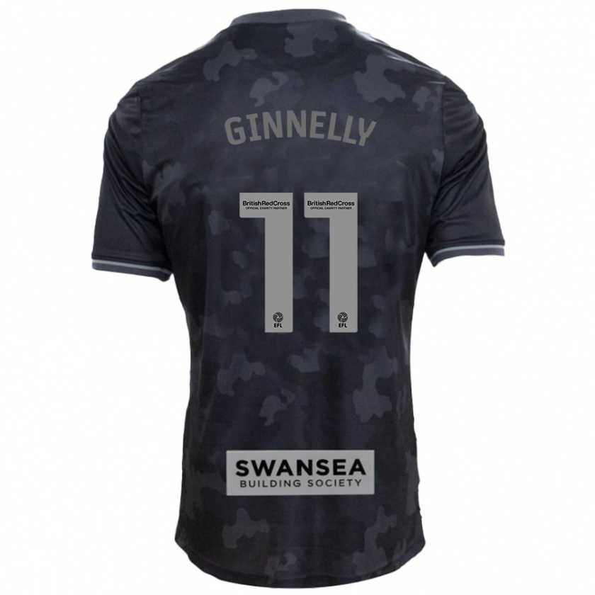 Kandiny Kinder Josh Ginnelly #11 Schwarz Auswärtstrikot Trikot 2024/25 T-Shirt