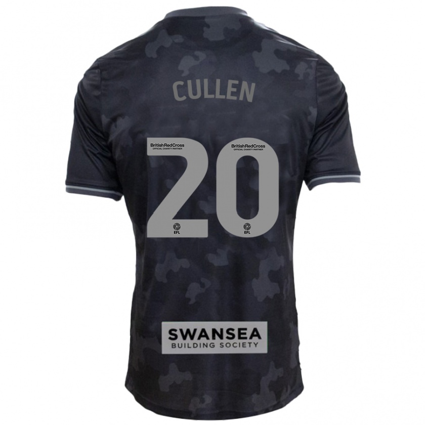 Kandiny Kinder Liam Cullen #20 Schwarz Auswärtstrikot Trikot 2024/25 T-Shirt