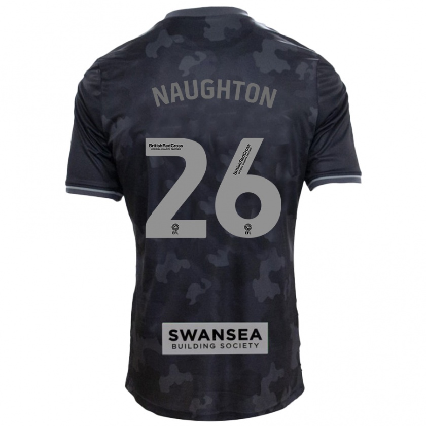 Kandiny Kinder Kyle Naughton #26 Schwarz Auswärtstrikot Trikot 2024/25 T-Shirt