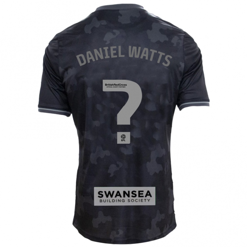 Kandiny Kinder Daniel Watts #0 Schwarz Auswärtstrikot Trikot 2024/25 T-Shirt