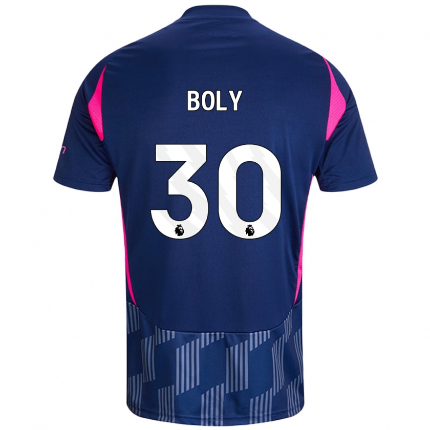 Kandiny Kinder Willy Boly #30 Königsblau Rosa Auswärtstrikot Trikot 2024/25 T-Shirt