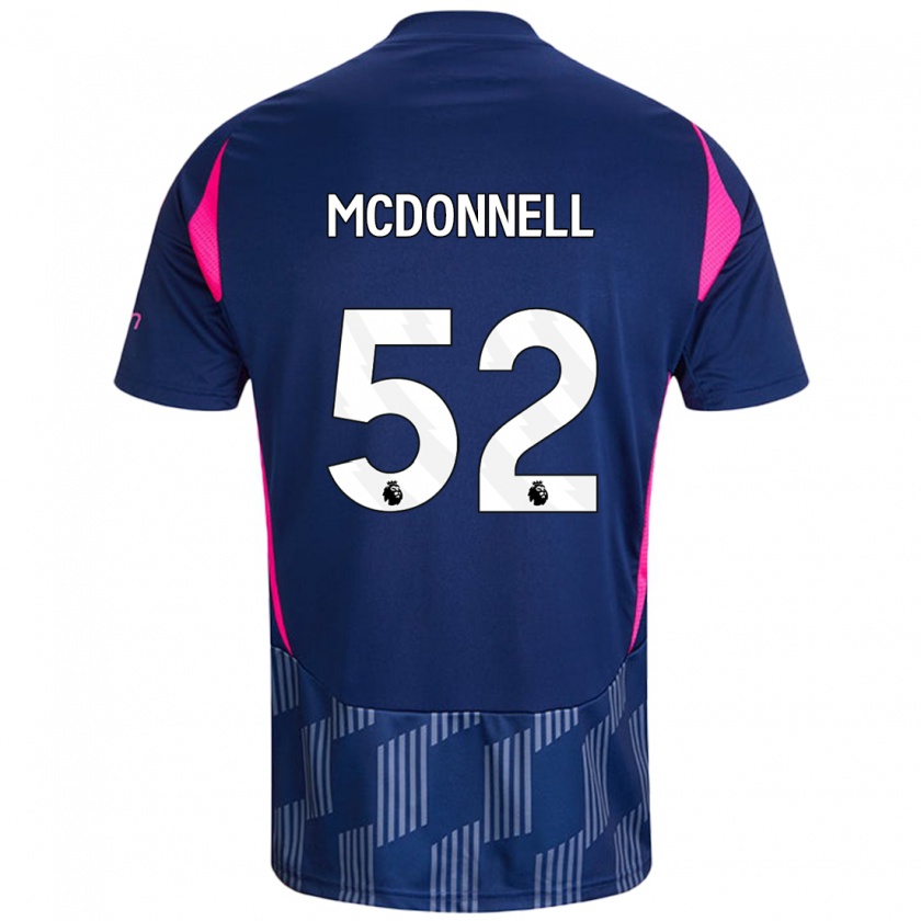 Kandiny Kinder Jamie Mcdonnell #52 Königsblau Rosa Auswärtstrikot Trikot 2024/25 T-Shirt